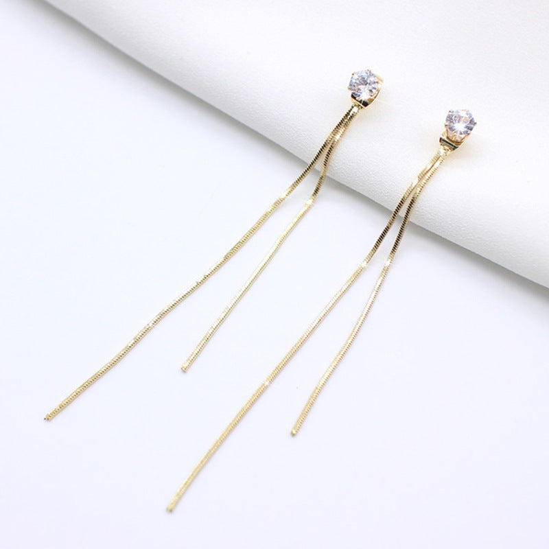 チェーンピアス K18 ピアス ロングアメリカンピアス アクセサリー金002