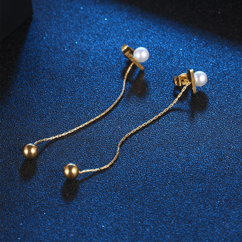 チェーンピアス K18 ピアス ロングアメリカンピアス アクセサリー銀と金020