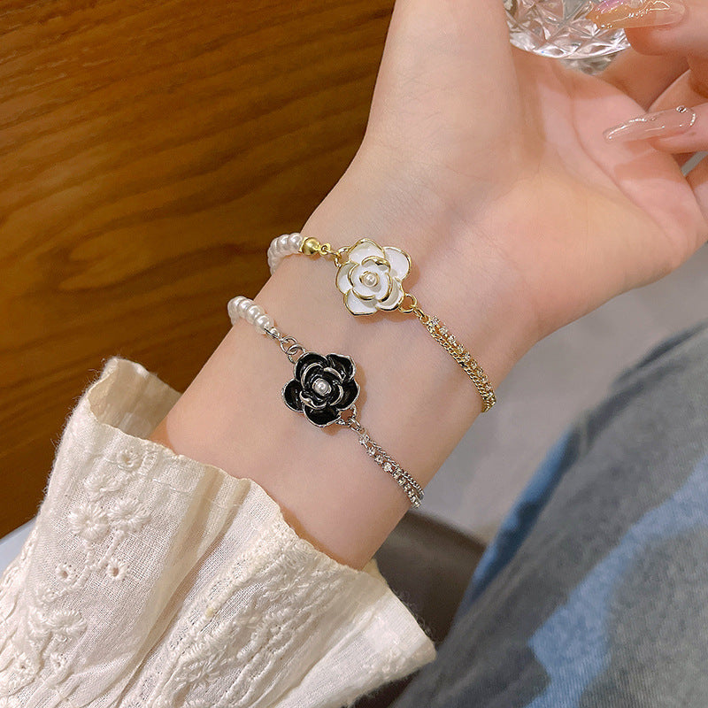 ブレスレット 腕輪 おしゃれ きれい シンプル レディース アクセサリー ファッション377白黒